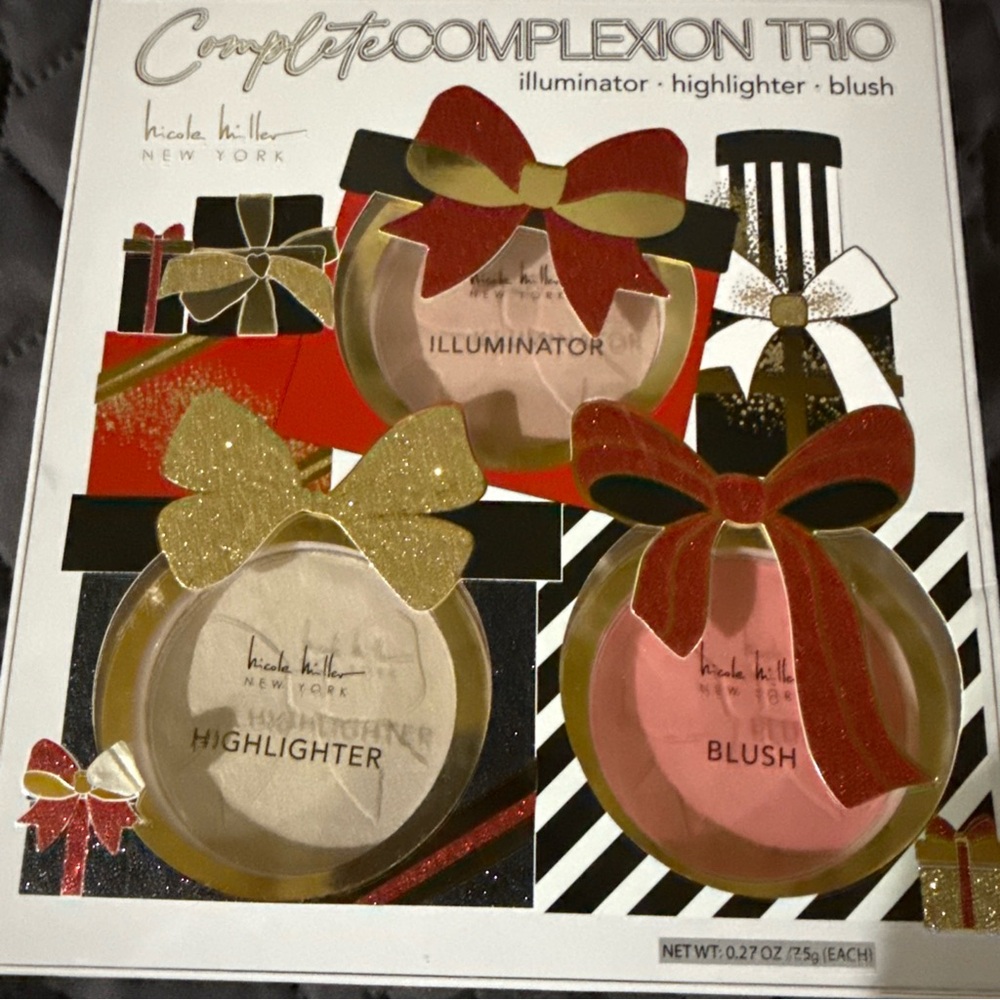 Nicole Miller Complexion Trio with Red and Gold Accents
